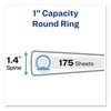 Avery Legal 3-Ring Durable View Binder w/Round Rings, 14x8.5, 1" Cap, White 7771116500